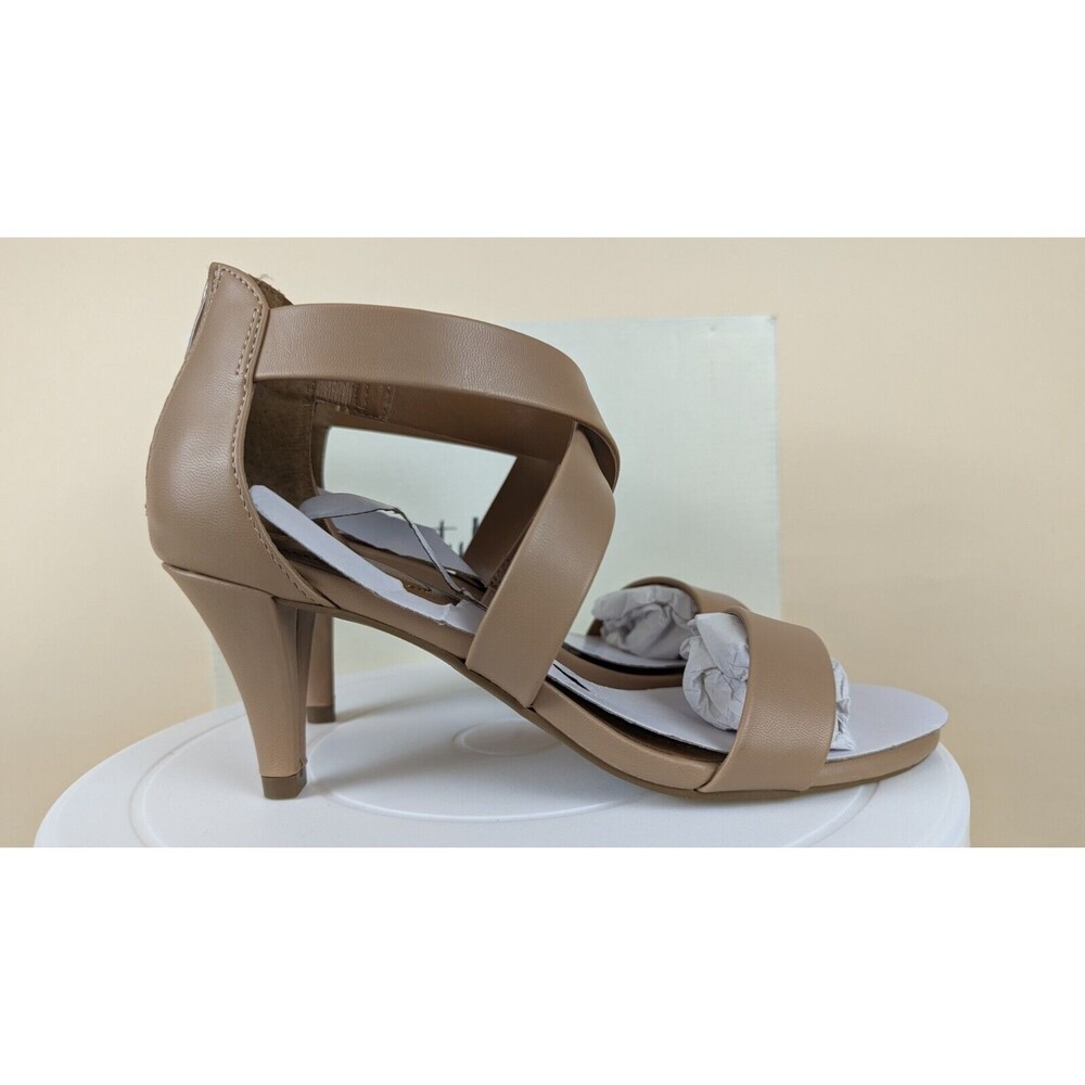 Style & Co Paysonn Dress Sandals Womens 6.5 Nude Brown Strappy Heels Shoes NWB - Picture 5 of 13